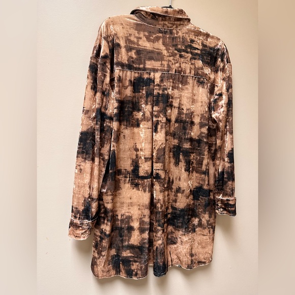 NWT; Nina Parker Velour Button Front Gold/Brown Top Plus Size & Pants 🍒 - Picture 7 of 10